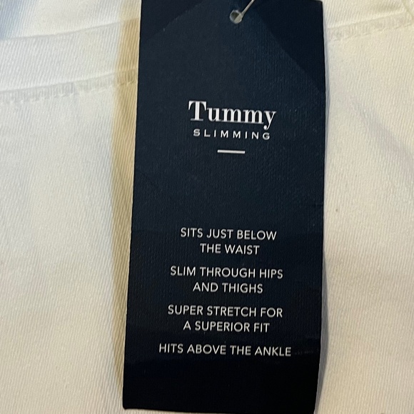 CHARTER CLUB Crop Tummy Slimming White Wide Leg Pants (Size 16P) - Picture 4 of 11